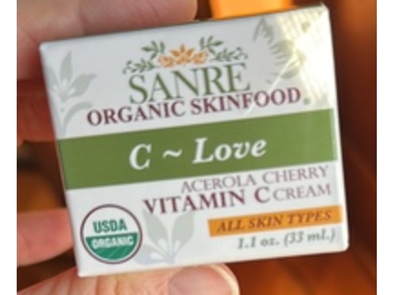 Sanre C-Love Vitamin C Cream, Acerola Cherry, 1.1 oz/33 mL