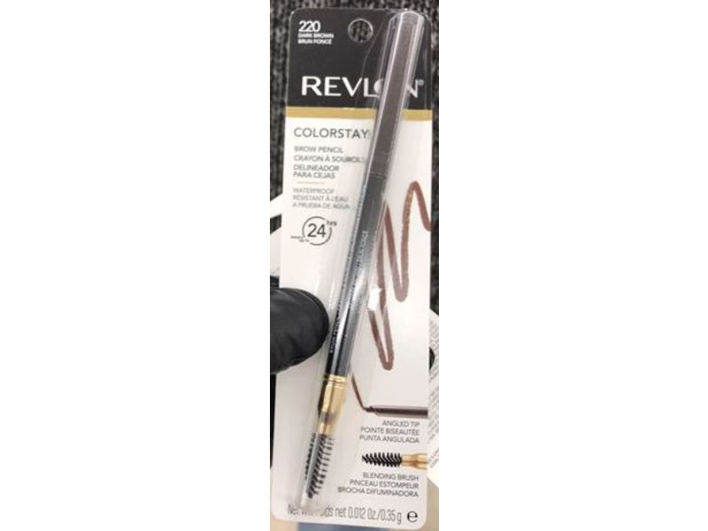 Revlon Colorstay Waterproof Brow Pencil, 220 Dark Brown, 0.012 oz/0.35 g