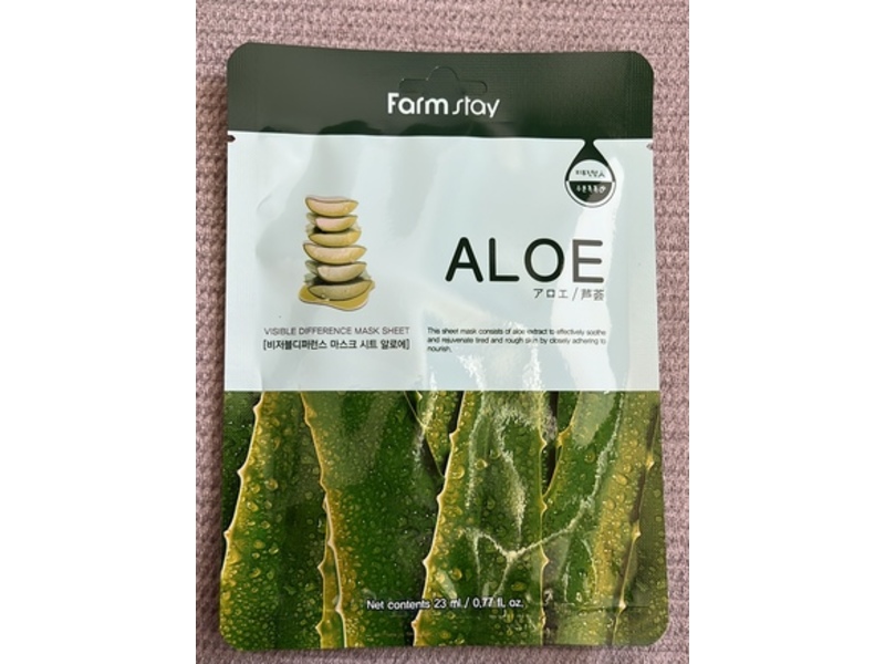 Farmstay Face Mask, Aloe, 0.78 fl oz/23 mL