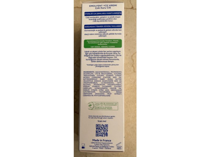 Mustela Stelatopia Emollient Face Cream, 1.35 fl oz/40 mL