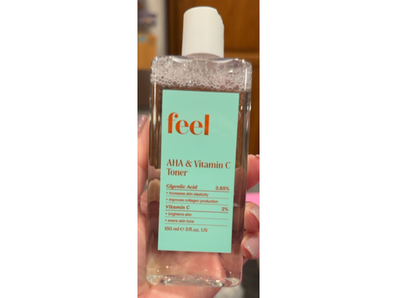 Feel Toner, AHA & Vitamin E, 5 fl oz/150 mL