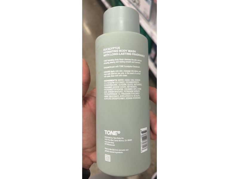 Tone Hydrating Body Wash, Eucalyptus, 16.9 fl oz/500 mL