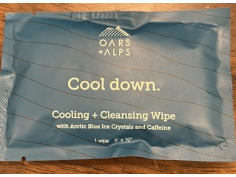 Oars + Alps Cooling + Cleansing Wipes, Cool Down, 1 Count