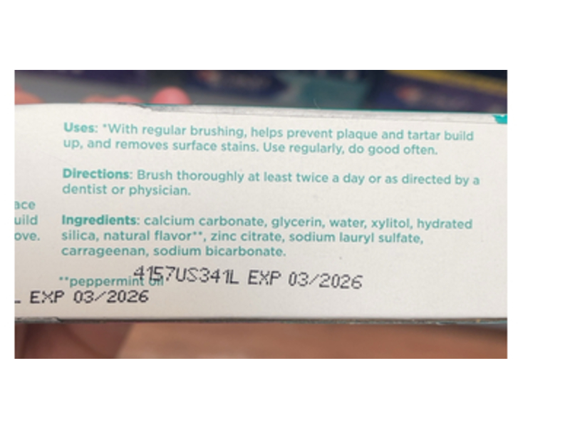 Tom's Of Maine Natural Antiplaque & Whitening Toothpaste, Peppermint, 9 oz/255 g, Pack Of 2