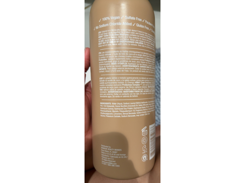 Abba Pure Performance Hair Care Color Protection Shampoo, 32 fl oz/946 mL
