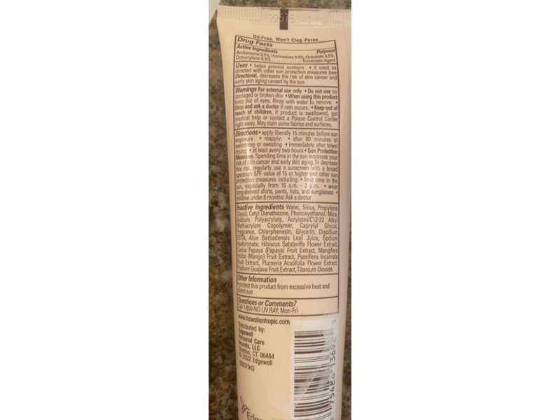 Hawaiian Tropic Sheer Touch Body Sunscreen Serum, SPF 50, 3.3 fl oz/97 mL