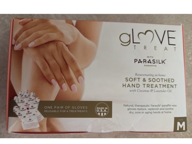 Parasilk Glove Treat Soft & Soothed Hand Treatment Gloves, Coconut & Lavender Oil, 1 Pair