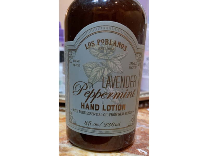 Los Poblanos Hand Lotion, Lavender Peppermint, 8 fl oz/236 mL