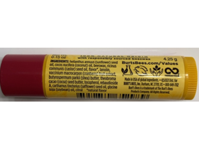 Burt's Bees Moisturizing Lip Balm, Cranberry Spritz, 0.15 oz/4.25 g