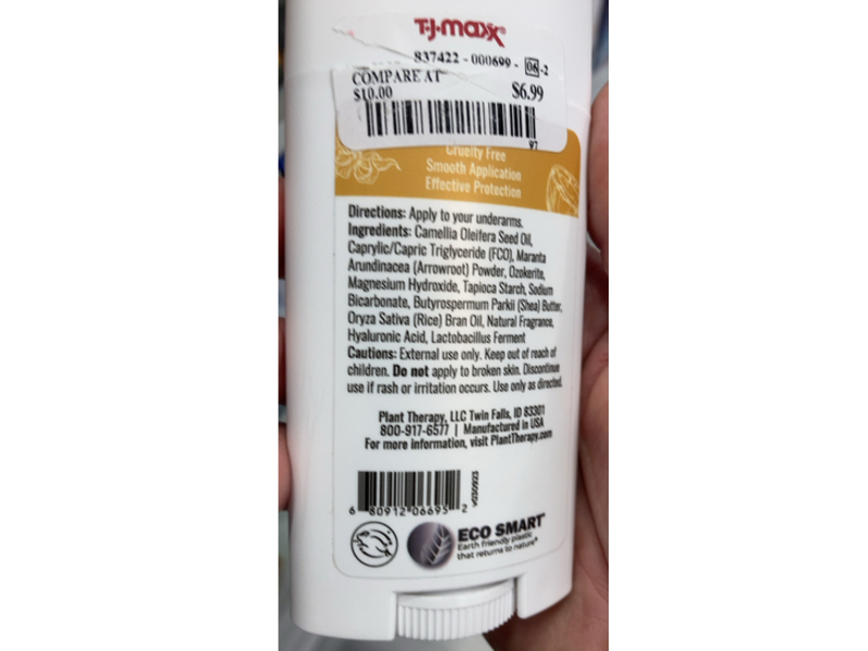 Plant Therapy Natural Deodorant, Coconut Ylang Ylang, 2.65 oz/75 g