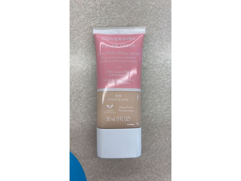 CoverGirl Clean Fresh Skin Milk Foundation, Porcelain, 1 fl oz / 30 mL