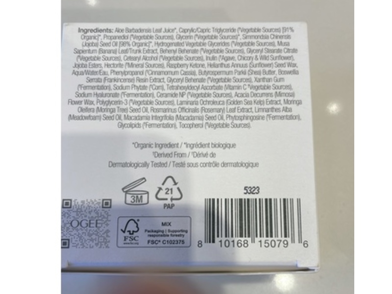 Ogee Hydraganics Complete Cream, 1.7 fl oz/50 mL