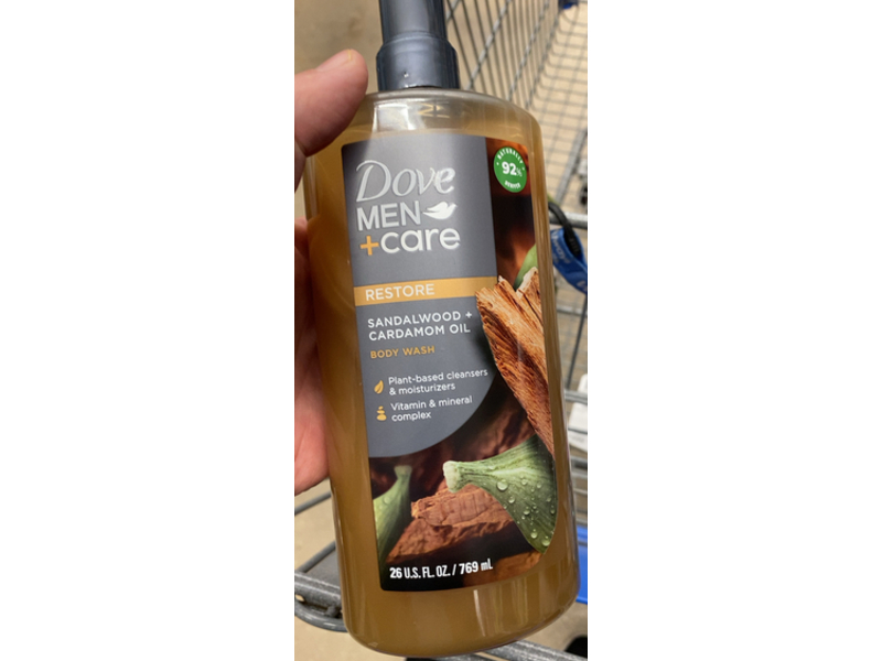 Dove Men + Care Body Wash, Sandalwood + Cardamom Oil, 26 fl oz/769 mL