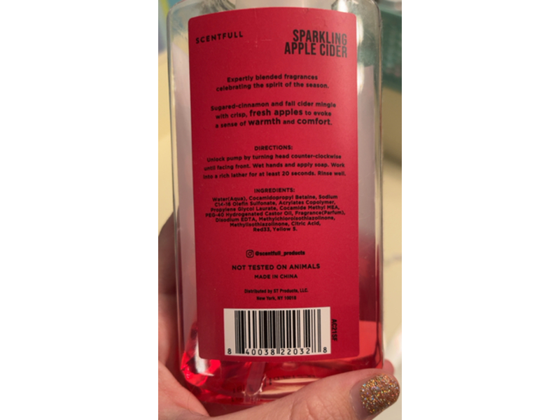 Scentfull Foaming Hand Wash, Sparkling Apple Cider, 11 fl oz/325 mL