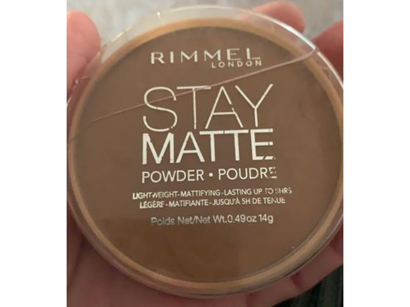 Rimmel Stay Matte Pressed Powder, 025 Toffee, 0.49 oz/14 g