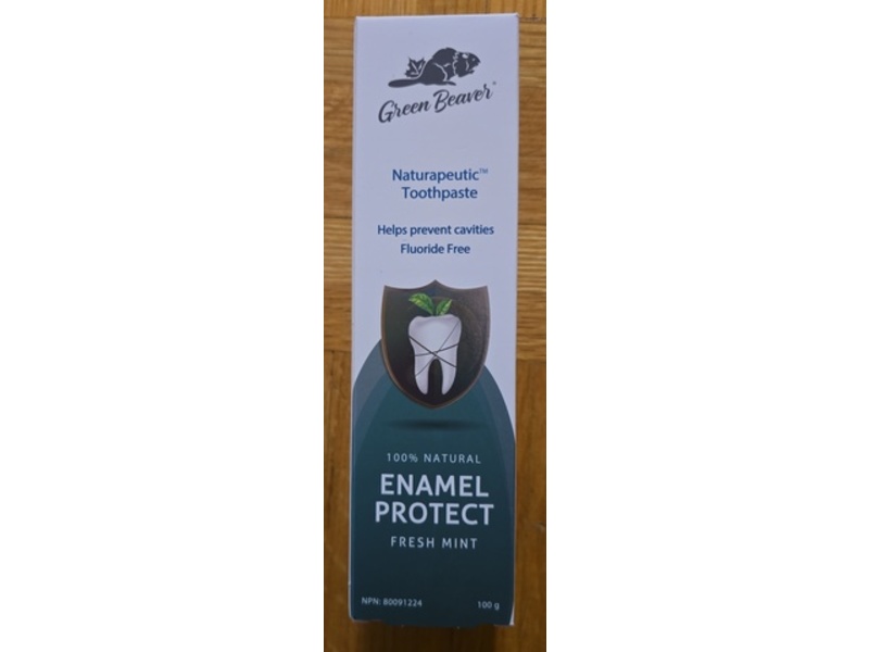 Green Beaver Naturapeutic Natural Enamel Protect Toothpaste, Fresh Mint, 100 g