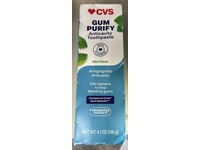 CVS Gum Purify Anticavity Toothpaste, Mint Flavor, 4.1 oz/116 g - thumbnail 1