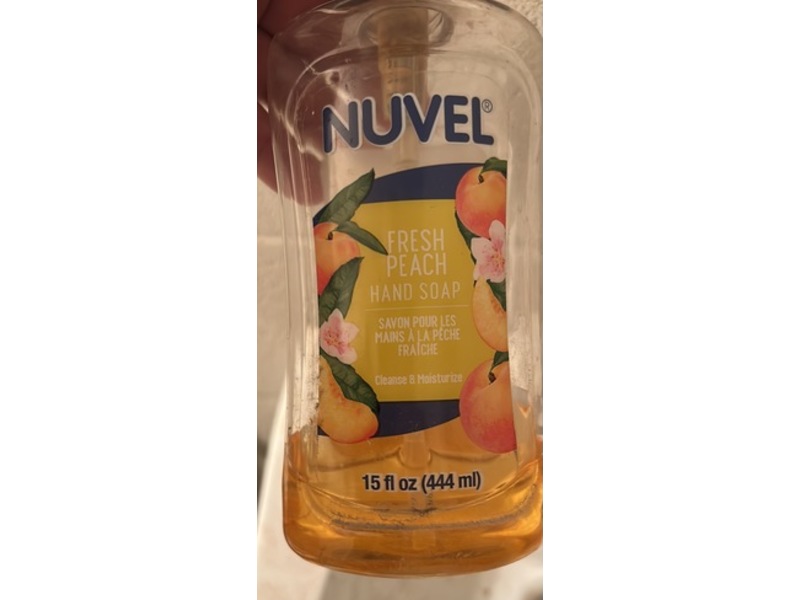 Nuvel Hand Soap, Fresh Peach, 15 fl oz/444 mL