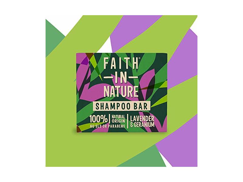 Faith in Nature Shampoo Bar, Natural Lavender & Geranium