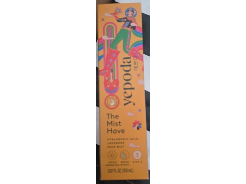 Yepoda The Mist Have Face Mist, Hyaluronic Acid & Lavender, 5.07 fl oz/ 150 mL