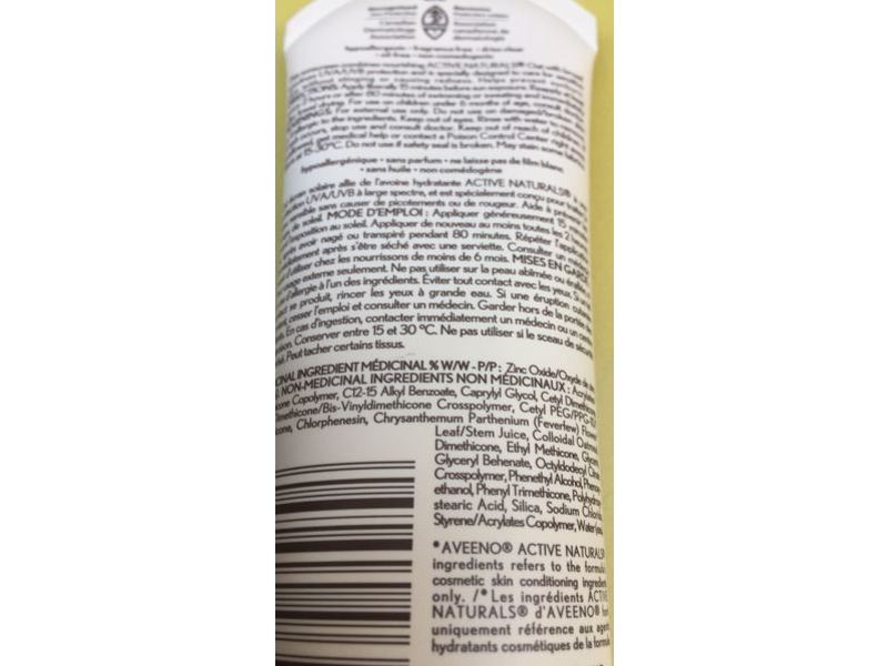 Aveeno Mineral Sunscreen, Sensitive Skin, SPF 50, 88 mL