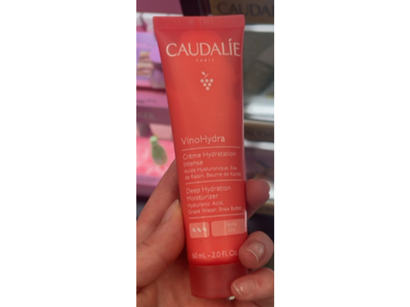 Caudalie VinoHydra Deep Hydration Moisturizer, Hyaluronic Acid+Grape Water & Shea butter, 2.0 fl oz/60 mL