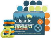 Cliganic Mosquito Repellent Set Bracelet With Patches, Citronella Scent, 50 Count - thumbnail 1