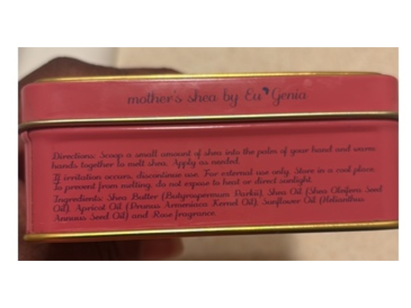 Eu'Genia Whipped Shea Butter, Rose, 6 oz/169 g