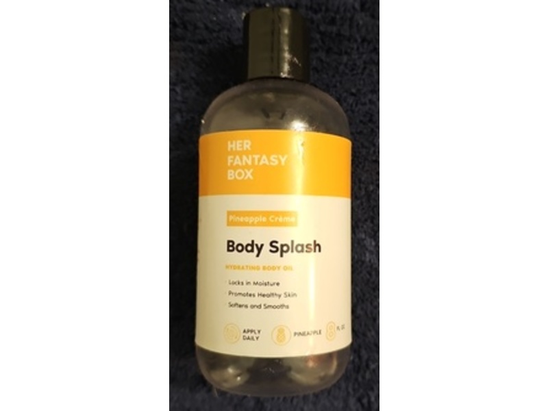 Her Fantasy Box Body Pineapple Creme Splash Hydrating Body Oil, 8 fl oz