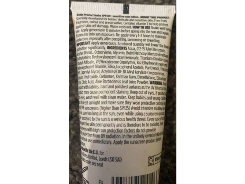 ASDA Protect Baby Sensitive Sun Lotion, SPF 50+, 200 mL