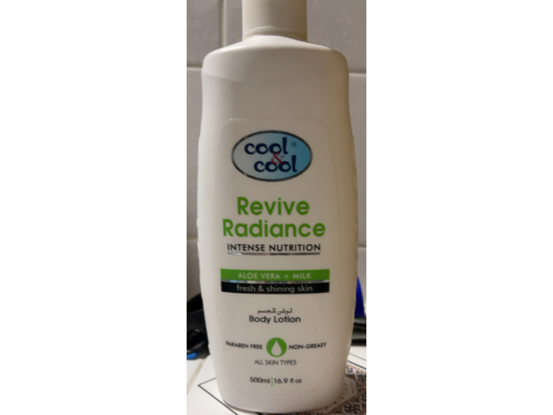 Cool & Cool Body Lotion, Revive Radiance Intense Nutrition, 16.9 fl oz/500 mL, Pack Of 6
