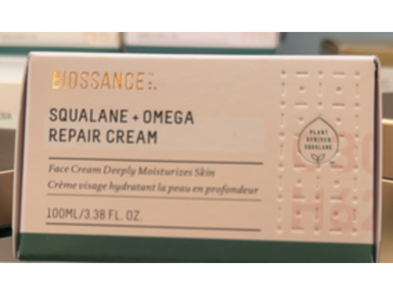 Biossance Deeply Moisturize Skin Repair Face Cream, Squalane + Omega, 3.38 fl oz/100 mL