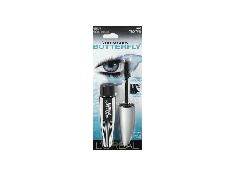 L'Oreal Paris Voluminous Butterfly Sculpt Mascara, 869 Black Brown, 0.27 fl oz