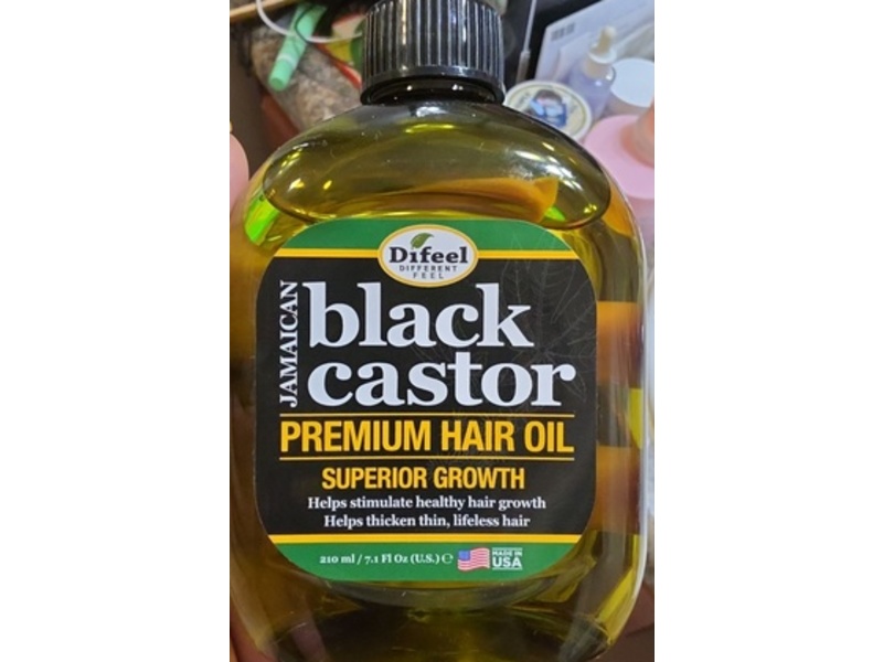 Difeel Black Castor Premium Hair Oil, 7.1 fl oz/210 mL