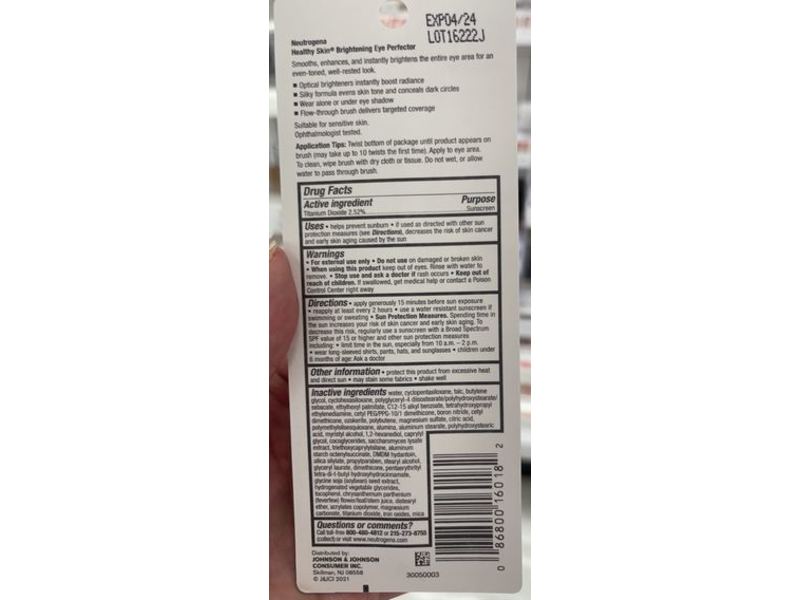 Neutrogena Brightening Eye Perfector, SPF 20, Fair 05, 0.17 oz/4.9 g