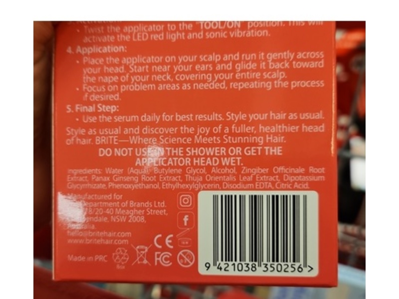 Brite Growth Scalp Serum, Ginger + Ginseng + Thuja Orientalis Leaf, 3.38 fl oz/100 mL