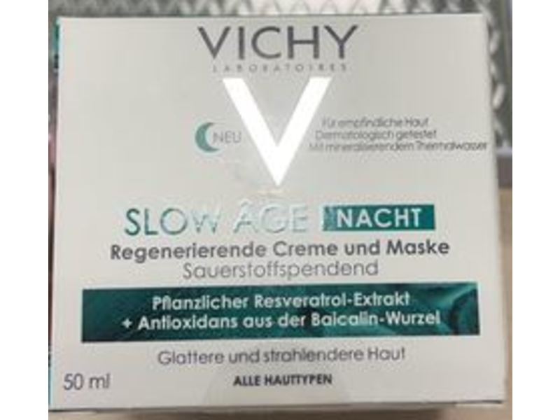 Vichy Laboratories Slow Age Nacht Regenerierende Ceme und Maske, 50 mL
