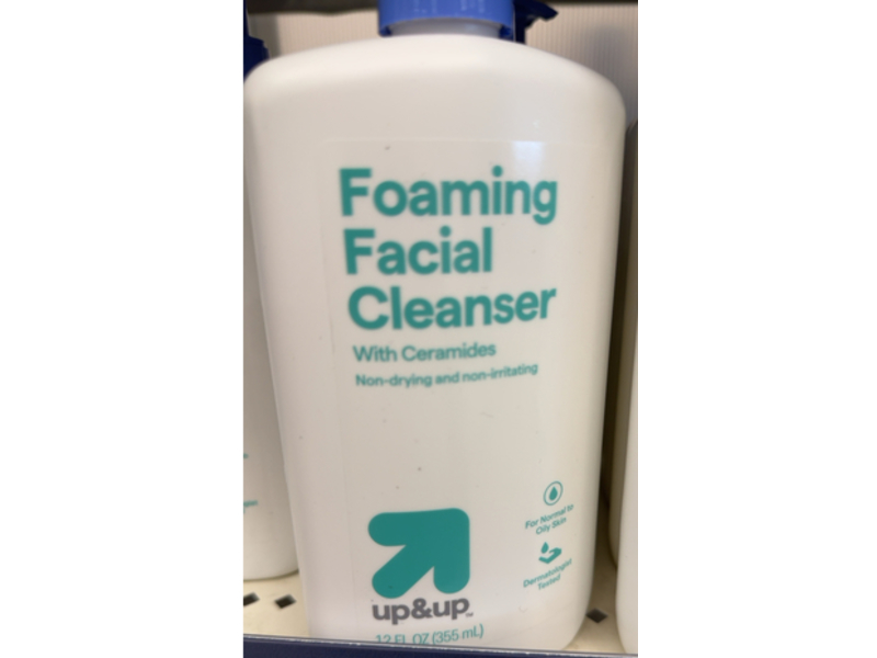 Up&Up Foaming Facial Cleanser, Ceramides, 12 fl oz/355 mL