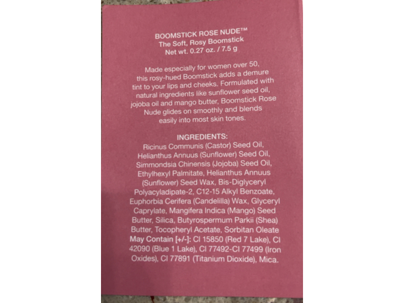 Boom By Cindy Joseph Blush/Lip Stick, Rose Nude, 0.27 oz/7.5 g