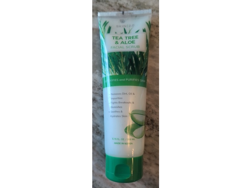 Skin 2.0 Facial Scrub, Tea Tree & Aloe, 6.76 fl oz/200 mL