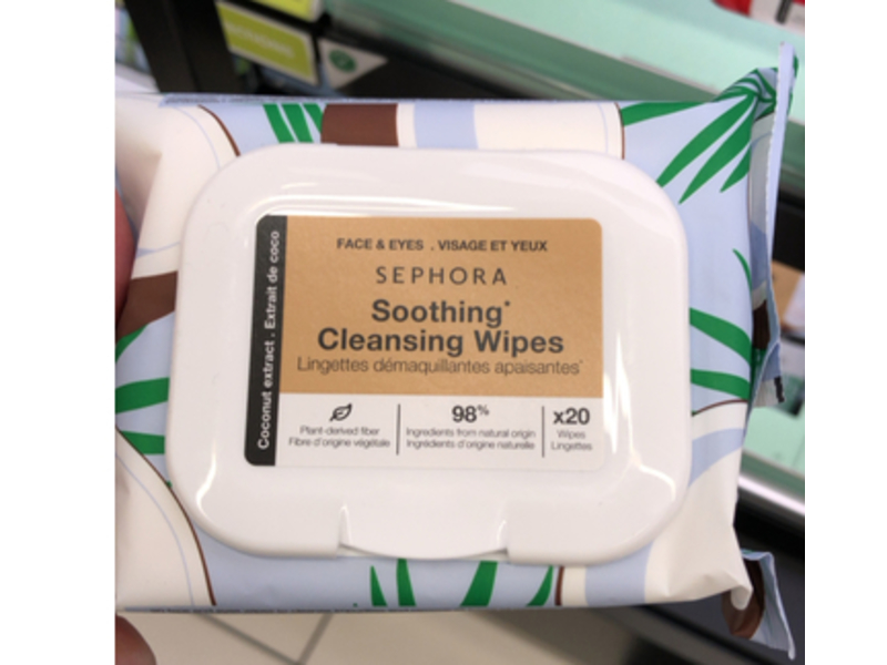 Sephora Soothing Cleansing Wipes, 20 Count