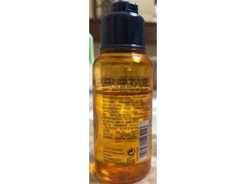 L'Occitane Body Shower Oil, Shea Oil, 2.5 fl oz/75 mL