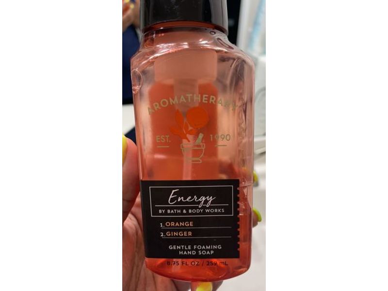 Bath & Body Works Aromatherapy Energy Gentle Foaming Hand Soap, Orange Ginger, 8.75 fl oz/259 mL