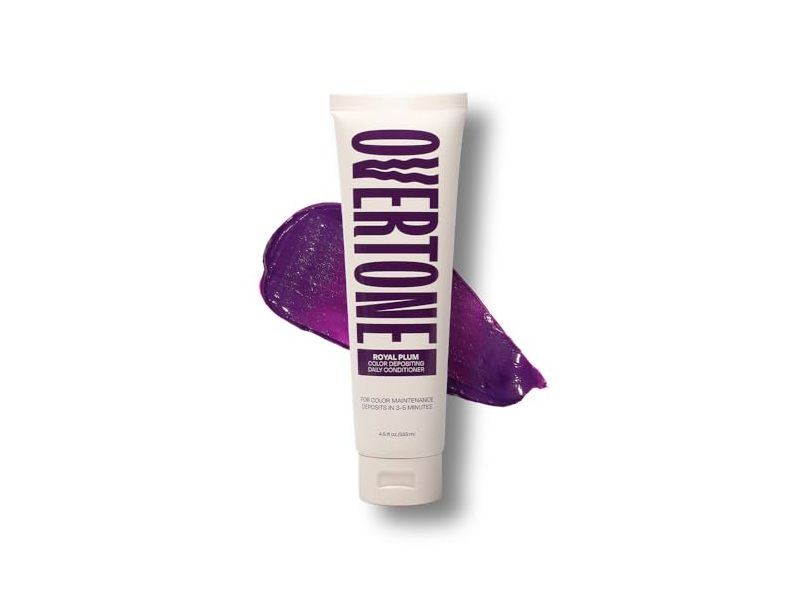 Overtone Color Depositing Daily Conditioner, Royal Plum, 4.5 fl oz/133 mL