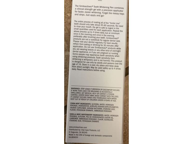 Smileactives 3 Advanced Whitening Pens, 0.11 fl oz/3.3 mL