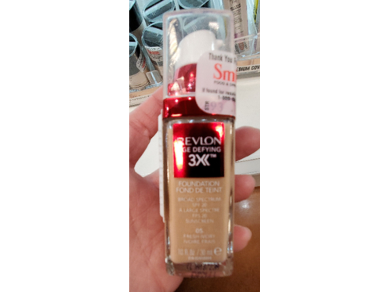 Revlon Age Defying 3X Foundation, SPF20, 05 Fresh Ivory, 1.0 fl oz/30ml