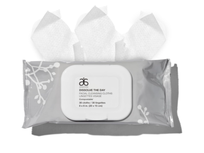 Arbonne Facial Cleansing Cloths, Dissolve The Day, 30 Count