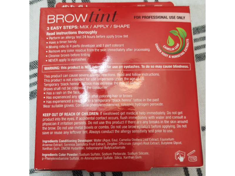 Ardell Brow Tint Kit, Light Brown, 12 Applications