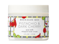 Beekman 1802 Goat Milk Whipped Body Cream, Pistachio & Dark Cherry, 2 fl oz/59 mL - thumbnail 1