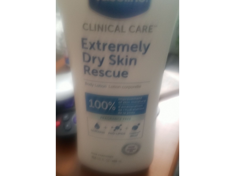 Vaseline Clinical Care Extremely Dry Skin Rescue Body Lotion, Fragrance Free, 13.5 fl oz/400 mL